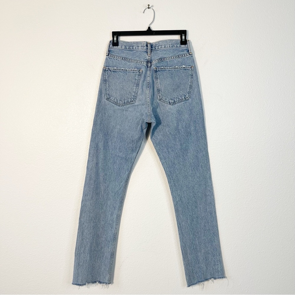 AGOLDE Cherie High Rise Straight Jeans Size 25 in Merit Chic Raw Hem Denim - Picture 5 of 8